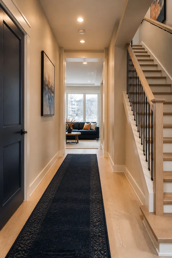 Design idea: new light oak plank floors in a bright home