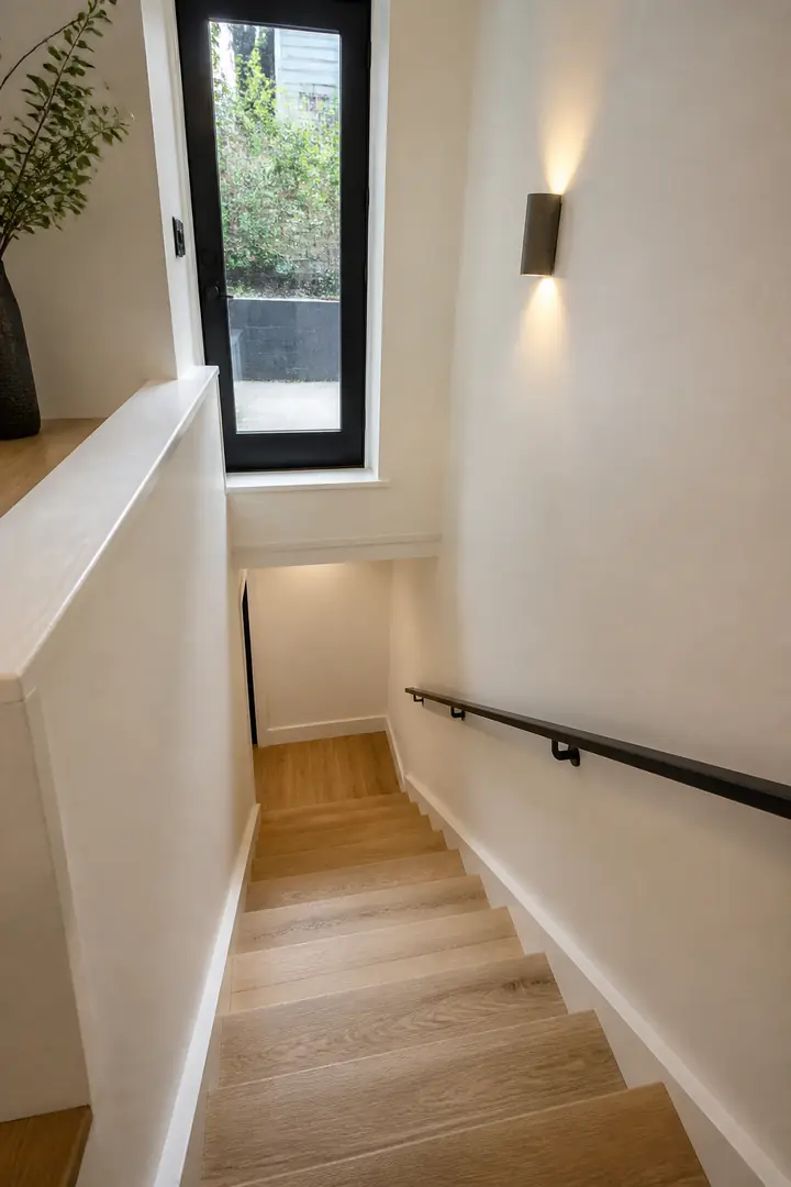 Design idea: a bright separate stair entrance down to a basement suite